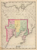 Historic Map : 1873 Upper Peninsula, scale six miles to an inch (Delta County) - Vintage Wall Art