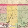 Historic Map : 1873 Upper Peninsula, scale six miles to an inch (Delta County) - Vintage Wall Art