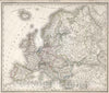 Historic Map : 1854 Europa. Entworfen von G. Heck - Vintage Wall Art