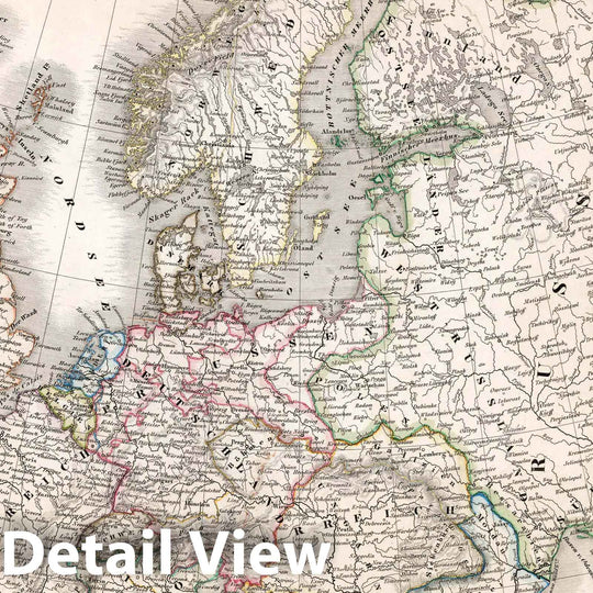 Historic Map : 1854 Europa. Entworfen von G. Heck - Vintage Wall Art