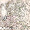 Historic Map : 1854 Europa. Entworfen von G. Heck - Vintage Wall Art