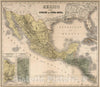 Historic Map : 1886 Mexico. Central America. - Vintage Wall Art