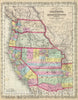 Historic Map : 1858 California, Oregon, Washington, Utah, New Mexico. v2 - Vintage Wall Art