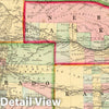 Historic Map : Colorado, 1870 Kan, Neb, Colo. , Vintage Wall Art