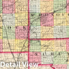 Historic Map : 1870 Hancock, McDonough, Schuyler counties. - Vintage Wall Art