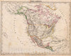 Historic Map : 1855 Nord America. - Vintage Wall Art
