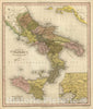Historic Map : 1845 Kingdom of Naples or The Two Sicilies. - Vintage Wall Art