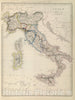 Historic Map : 1847 Italy. - Vintage Wall Art