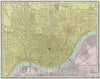 Historic Map : 1889 Map Cincinnati : Vintage Wall Art