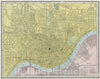 Historic Map : 1889 Map Cincinnati : Vintage Wall Art