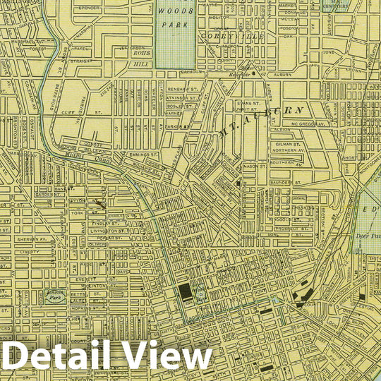Historic Map : 1889 Map Cincinnati : Vintage Wall Art