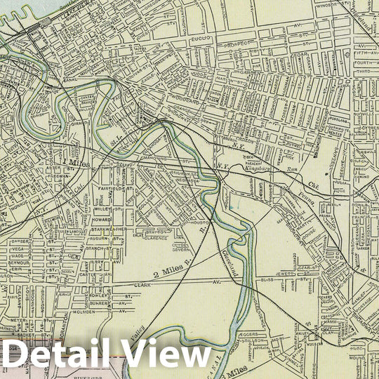 Historic Map : 1889 Cleveland. - Vintage Wall Art