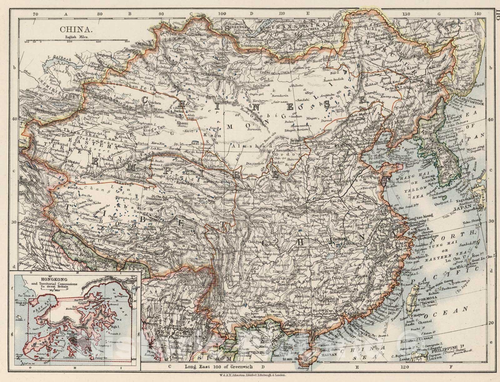 Historic Map : 1906 China. - Vintage Wall Art