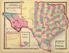 Historic Map : 1872 Texas. - Vintage Wall Art