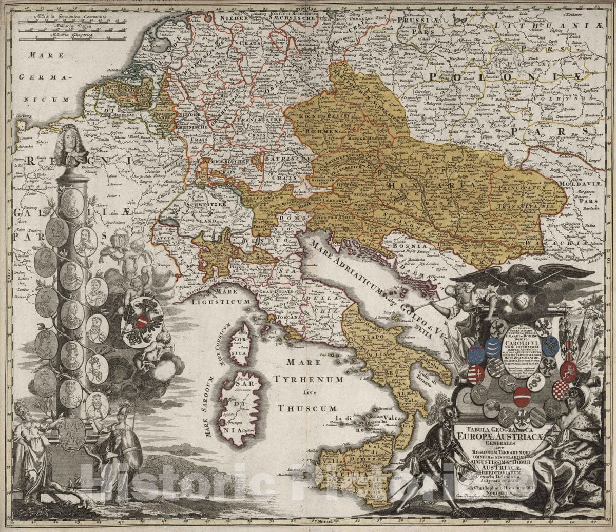 Historic Map : 1788 Europae Austriacae Generalis. - Vintage Wall Art