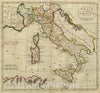 Historic Map : 1814 Italy, and Sardinia. - Vintage Wall Art