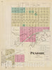Historic Map : 1887 Peabody, St. Francis City, Burns Sta. - Vintage Wall Art
