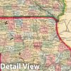 Historic Map - 1870 Iowa, Missouri. - Vintage Wall Art