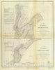 Historic Map : Chart Atlas - 1847 Holmes' Hole, Tarpaulin Cove. - Vintage Wall Art