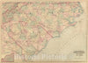 Historic Map : Commercial Reference Book - 1875 North Carolina and South Carolina. - Vintage Wall Art