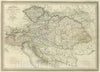 Historic Map : Czech Republic; Hungary, 1824 Composite: Carte Generale l'Empire d'Autriche. , Vintage Wall Art