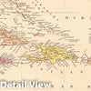 Historic Map : 1853 West Indies : Vintage Wall Art