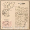 Historic Map : 1864 Orleans, Jefferson County, New York. Stone Mills. - Vintage Wall Art