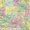 Historic Map : 1855 A new map of Arkansas - Vintage Wall Art