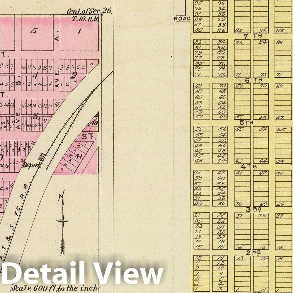 Historic Map : 1887 Auburn, Silver Lake, Kilmer, Richland, Kingston, Rossville. - Vintage Wall Art