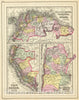 Historic Map : Colombia; Venezuela, Guiana, South America 1890 Colombia, Venezuela, Guiana. , Vintage Wall Art