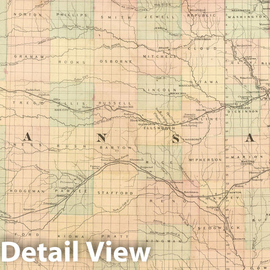 Historic Map : Commercial Reference Book - 1875 Kansas. - Vintage Wall Art