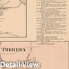Historic Wall Map : 1864 Redwood. Theresa. Spagues Cors. Omar. Alexandria Bay, New York. - Vintage Wall Art