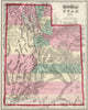 Historic Map : 1873 Utah. v2 - Vintage Wall Art