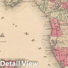 Historic Map : 1866 Florida. - Vintage Wall Art