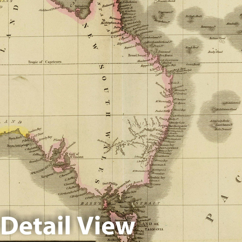 Historic Map : 1831 Australia &c. - Vintage Wall Art
