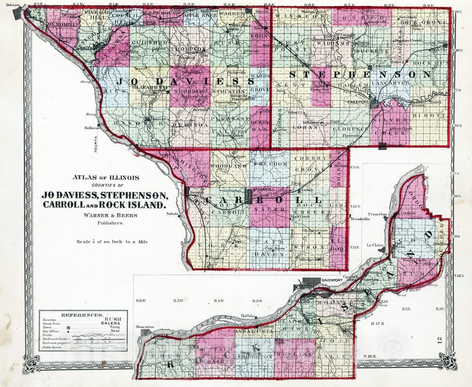 Michigan Cass County 1872 Atlas 20 color maps Silver Creek La Grange Pokagon Michigan Cass County 1872 Atlas 20 color maps Silver Creek La Grange Pokagon