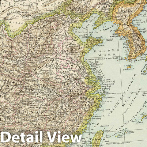 Historic Map : 1881 China and Japan. - Vintage Wall Art