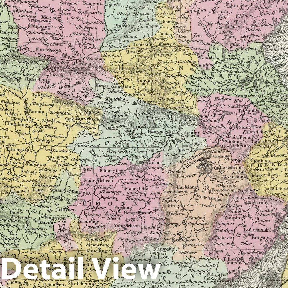 Historic Map : 1855 China - Vintage Wall Art