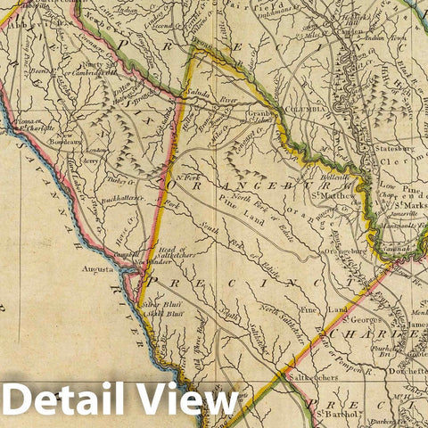 Historic Map : 1814 State of South Carolina. - Vintage Wall Art