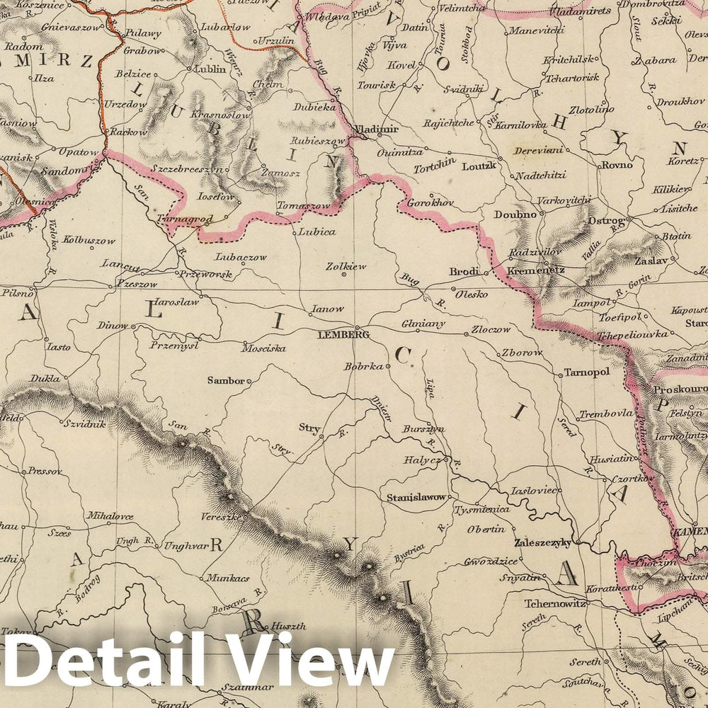 Historic Map : 1847 Western Russia from the Baltic to the Euxine (Black Sea). - Vintage Wall Art