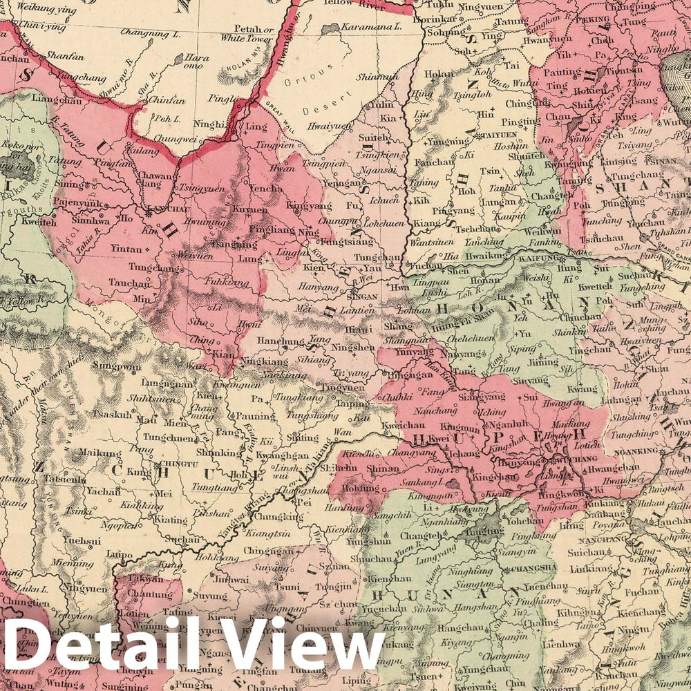 Historic Map : 1864 China - Vintage Wall Art