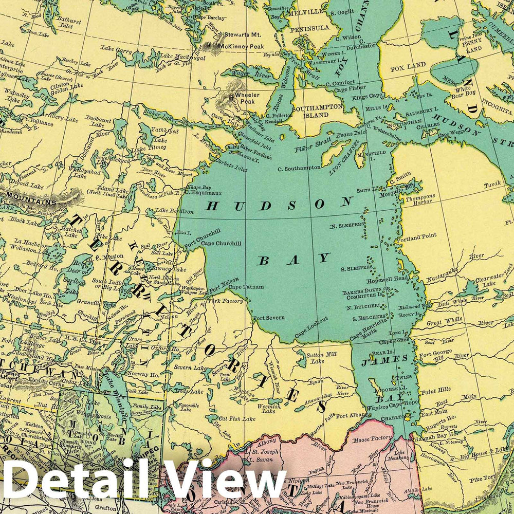 Historic Map : 1897 British America. - Vintage Wall Art