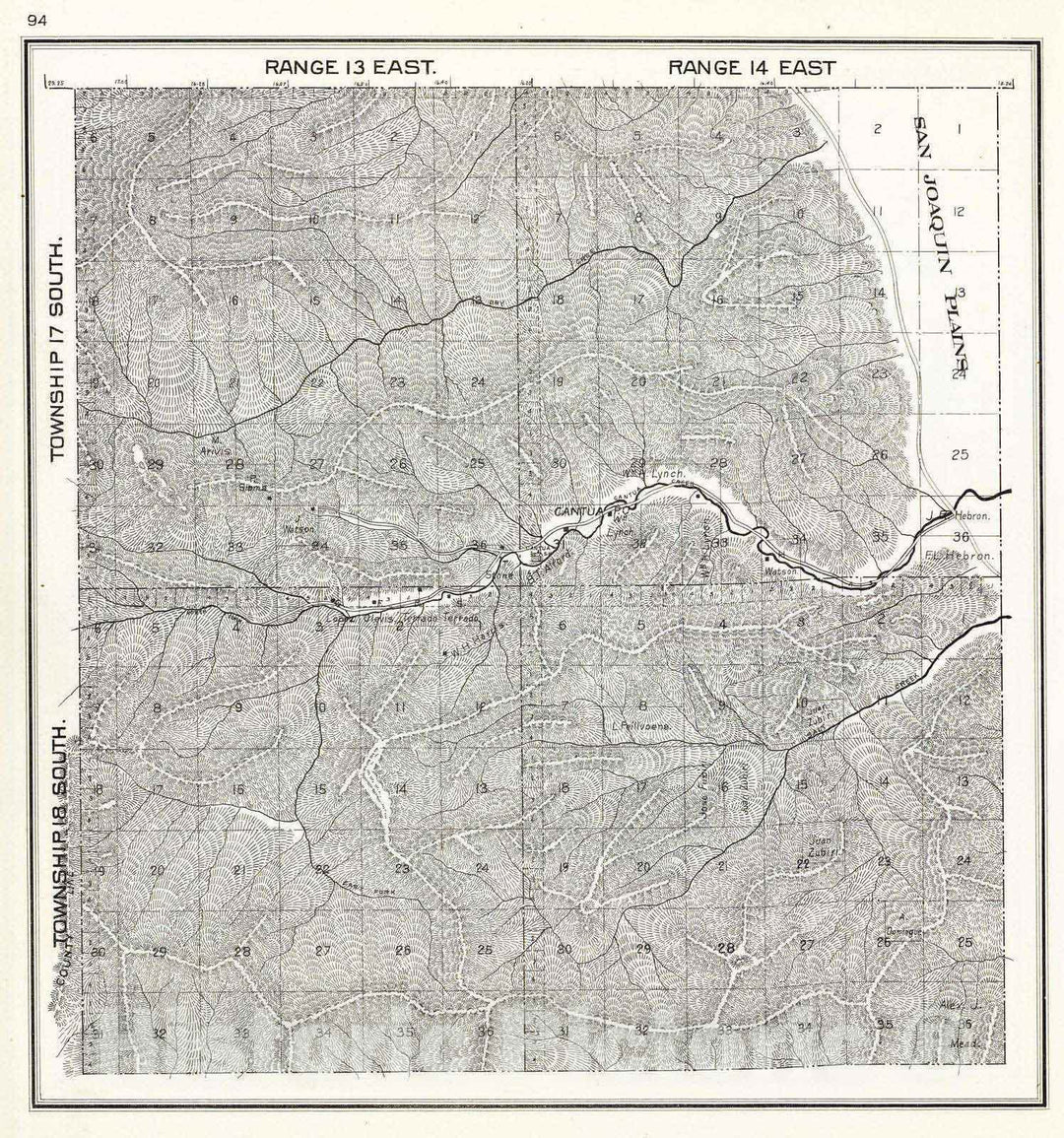 Historic Map : 1891 R.13-14E T.17-18S. - Vintage Wall Art