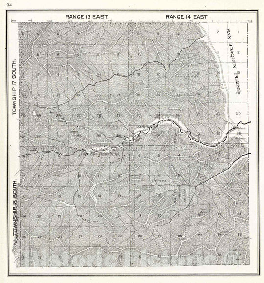Historic Map : 1891 R.13-14E T.17-18S. - Vintage Wall Art