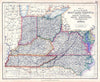 Historic Map : National Atlas - 1857 States Of Delaware, Maryland, Virginia (with the District of Columbia) North Carolina, Ohio, Kentucky, Tennessee, And Indiana.