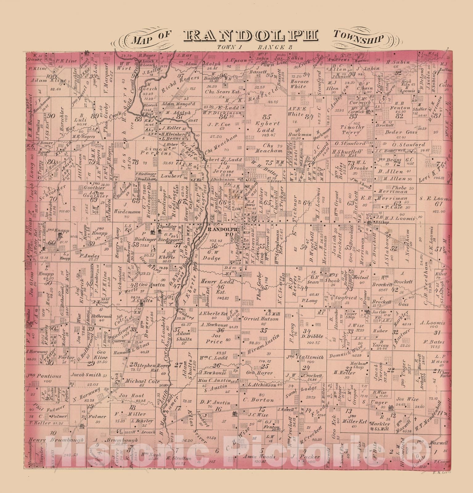 Randolph County Plat Map North Carolina Maps: Historic Overlay Maps