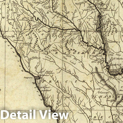 Historic Map : National Atlas - 1796 State of South Carolina. - Vintage Wall Art