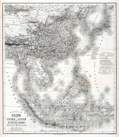 Historic Map : 1879 Southeast Asia, Japan, China, and East Indies. - Vintage Wall Art