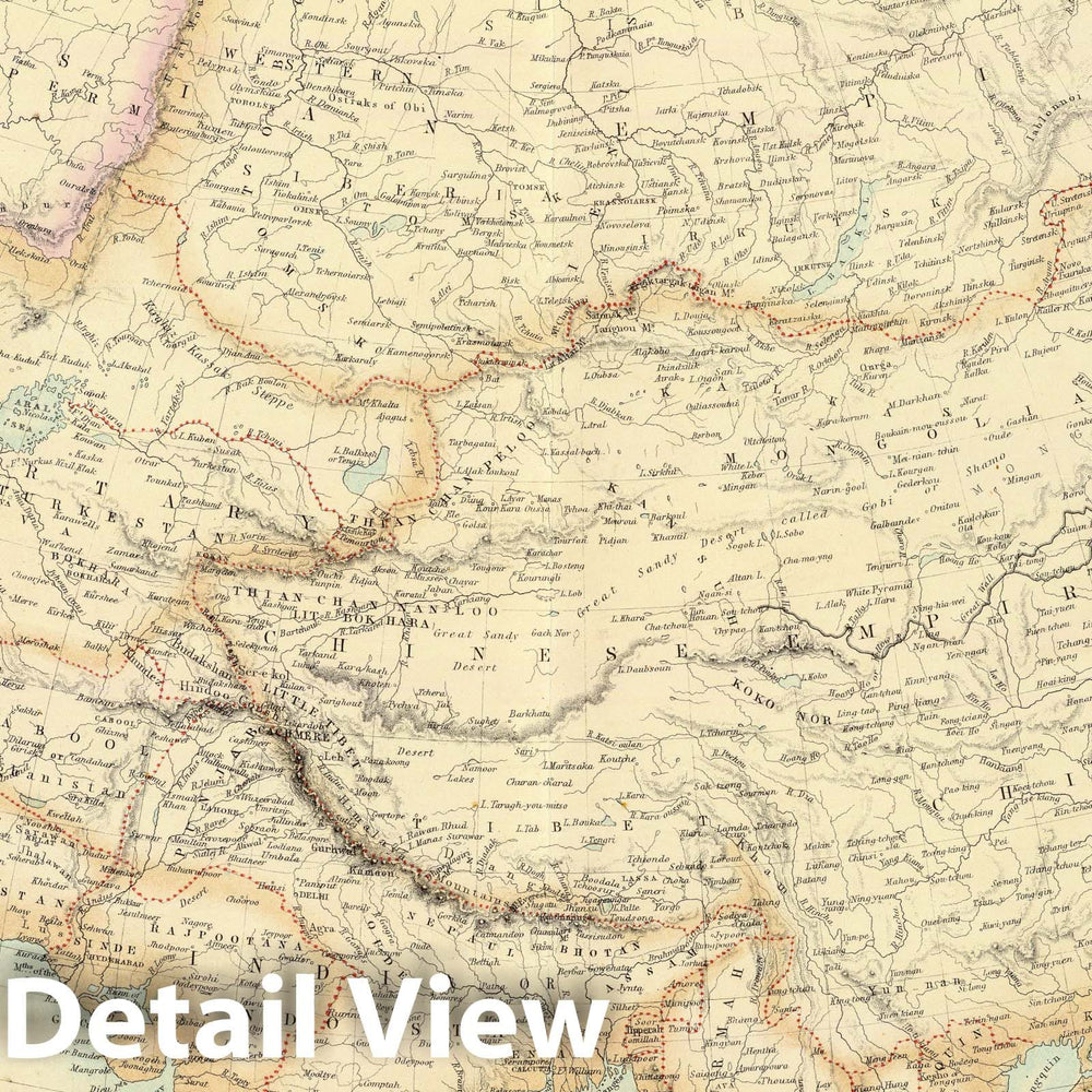 Historic Map : 1872 Asia. - Vintage Wall Art