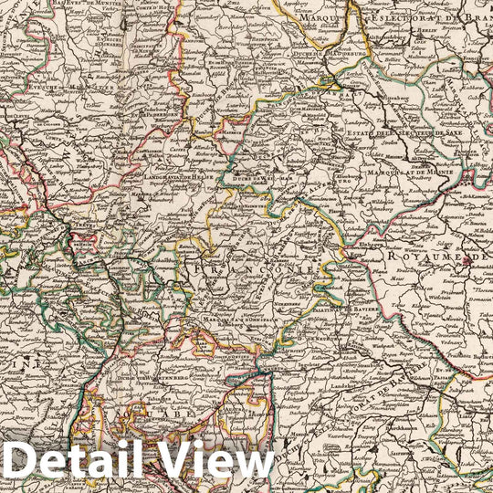 Historic Map : Germany, 1804 L'Empire d'Allemagne. , Vintage Wall Art